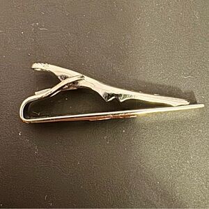 Vintage Swank Silver Tone Tie Clip Bar Men’s Mid-Century Classic Design